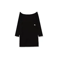 calvin klein jeans plus bardot dress j20j220149 robes moulantes, noir (ck black), 4xl femme