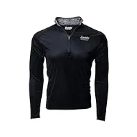 franklin sports chemise noire à manches longues avec fermeture éclair 1/4 pour homme-coupe décontractée pull-over