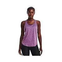 under armour - womens tech vent tank top, color jellyfish/white (537), size: large