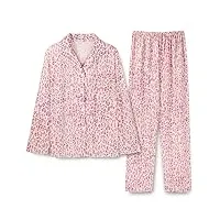 rosmall ensembles de pyjama le pyjama définit les femmes en toute longueur en vrac automobile collier basique confort tendre dames vêtements de maison (color : pink14 sets, size : l)