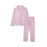 rosmall ensembles de pyjama le pyjama définit les femmes en toute longueur en vrac automobile collier basique confort tendre dames vêtements de maison (color : pink1 sets, size : xxl)
