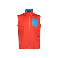 cmp gilet softshell extra léger pour homme, fire red, 54