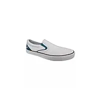 hurley men's kayo slip-on sneakers, white/biscay bay, 13