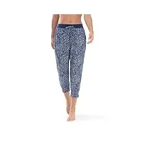 mey pantalon de pyjama pour femme - pantalon de sommeil 3/4 - avec taille élastique et imprimé à pois dispersé - série kayla - 17436, new blue., s