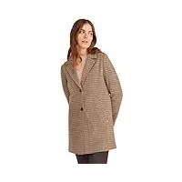 springfield manteau rabat à carreaux en laine, brun, 40 femme