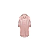 mccamey chemise de nuit femme 100% soie, rose, xl