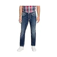 pioneer pantalon 5 poches en denim stretch pour homme jeans, dark blue fashion vintage, 31w x 32l