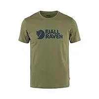 fjallraven fjällräven logo t-shirt, caper green, l homme
