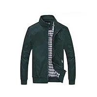 misfuso blouson homme léger veste windbreaker outdoor manteaux casual col montant army vert xxl
