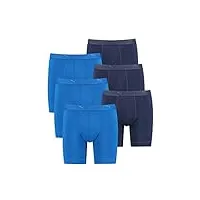 puma lot de 6 boxers longs pour homme en microfibre + élastique / sous-vêtements fonctionnels pour homme (s à xl), bleu combo, xl