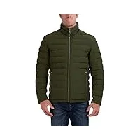 nautica veste bouffante réversible extensible de poids moyen, résistante au vent et à l'eau, vert forêt foncé, large homme