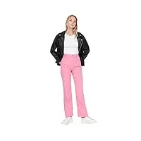 trendyol jean large taille haute pour femme, rose, 68