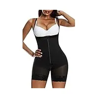 yianna shapewear femme gaine ventre plat invisible amincissante zipper body shaper gainant combinaison sculptant corset minceur noir 3xl 7257