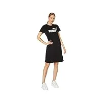 puma robe avec logo essentials, noir, l femme