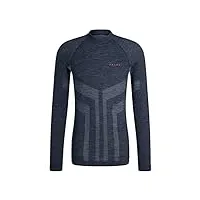 falke wool tech. trend, sous-vêtement technique chemise sport homme, laine, bleu (space blue 6116), l (1 pièce)