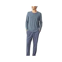 damart - pyjama maille thermolactyl, bleu denim, 3xl