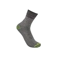 carhartt force grid chaussettes courtes légères en mélange de laine mérinos synthétique pour homme, gris, large
