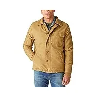 lucky brand veste de terrasse doublée sherpa, kaki, xx-large homme