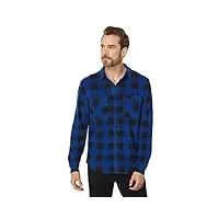lucky brand chemise en tricot à carreaux buffalo, bleu/multicolore, xx-large homme