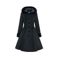 hell bunny manteau amaya femme manteaux noir m 90% polyester, 8% viscose, 2% elasthanne