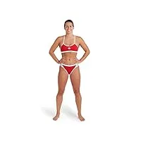 arena icônes ensemble bikini, rouge/blanc, 30 femme
