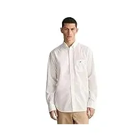 gant reg poplin shirt chemise en popeline regular, white, xxl homme