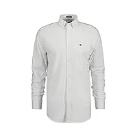 gant reg jersey pique shirt chemise, white, 3xl homme