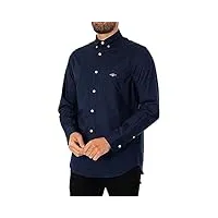 gant reg poplin shirt chemise en popeline regular, marine, xxl homme