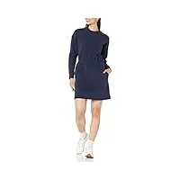 amazon essentials robe-pull cintrée (disponible en grandes tailles) femme, bleu marine, xxl grande taille