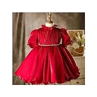 yanyueshop gppzm robe rouge robe de princesse fille robe châle robe de mariée robe de princesse robe de soirée pour filles (color : a, size : 7t)