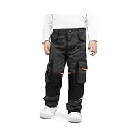ace pantalon cargo junior pour enfants - pantalon de travail pour garçons et filles - nombreuses poches, ceinture stretch et cordon élastique - 146/152