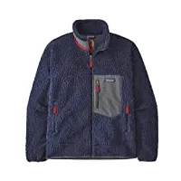 patagonia m's classic retro-x jkt tops, bleu marine/rouge (new navy w/wax red), xl homme