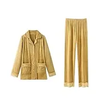 tjlss pyjama en molleton de corail d'automne et d'hiver for femmes (color : a, size : mcode)