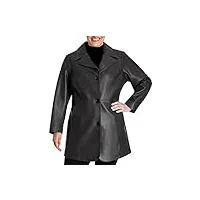 anne klein manteau en cuir pour femme grande taille, noir, 3x