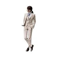 lacoac femme costume d'affaires trois pièces vêtements de travail smoking formel et décontracté veste pantalon gilet