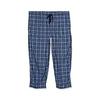 van heusen pantalon de couchage en flanelle polaire pyjama, bleu marine (navy plaid), xxxl homme