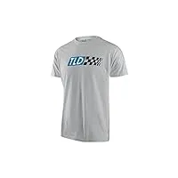troy lee designs boxed out mens short sleeve t-shirt silver lg