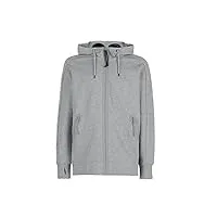 c.p. company diagonal raised fleece goggle hoodie grey melange, gris, xxl