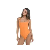 body glove maillot de bain une pièce pour femme smoothies electra uni avec bretelles dans le dos, loquat, taille l