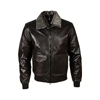 aviatrix bp9j veste aviateur en cuir véritable pour homme, noir , xxxl