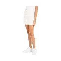tommy hilfiger femme jupe en jean courte, blanc (ecru), 36