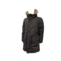 aeronautica militare veste ab2037 parka pour homme, noir, manteau, veste, 34300 jet black, xxl