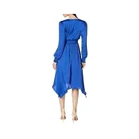 michael michael kors robe plissée jacquard pour femme imprimé zèbre bleu roi, bleu marine, taille m