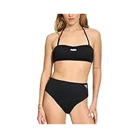 puma maillot de bain haut et bas de bikini standard pour femme, noir, taille s