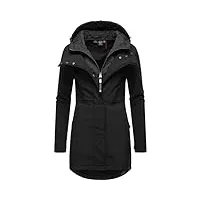 ragwear manteau softshell pour femme imperméable et respirant avec capuche ybela xs-xxl, black22, m