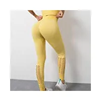 tjlss leggings de fitness pantalons d'entraînement leggings de fitness taille haute collants en maille sport course leggings d'entraînement (color : a, size : lcode)
