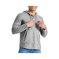 hanes originals pull à capuche pour homme, 100% jersey de coton chemise, acier léger, taille