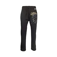 spiral pantalon de pyjama bio pour homme bas de pijama, noir, xl