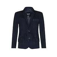 infinity leather veste blazer en daim noir pour homme manteau ajusté en cuir véritable italien doux xs