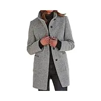 shownicer femme manteau jacket trench coat gilet blazer manteau hiver femme bouton de mode long veste ol vintage chaud manches longues en laine a gris clair xl